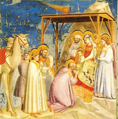Giotto di Bondone (1267–1337), Cappella Scrovegni a Padova, Life of Christ, Adoration of the Magi