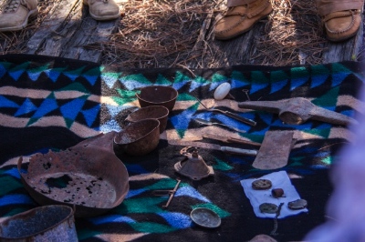 Chinese artifacts collected near Chinese placer mining camp. Photo: Ray Liu, raycatcher.ca.