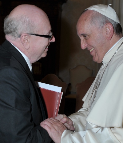The head of the World Evangelical Alliance Alliance and the head of the Roman Catholic Church. Geoff Tunnicliffe and Pope Francis met twice this year.