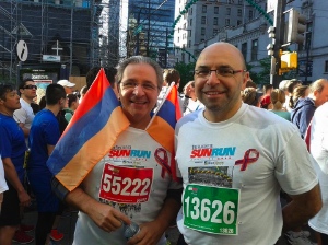 Some 40 members of the Armenian community took part in the Sun Run. Photo by Eddie Petrossian.