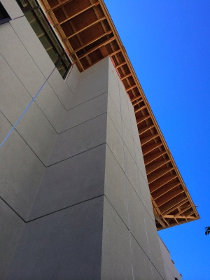The facade of the building. Photo by Shannon Lythgoe.
