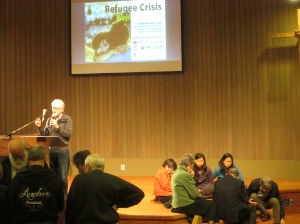 The prayer groups began with lamentation, and then prayed for local churches to open their hearts to refugees, and then for the refugees themselves.