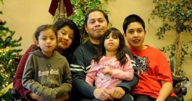 Jose Figueroa rejoined his family in time for Christmas after more than two years in Walnut Grove Lutheran Church.