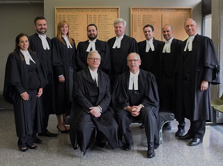 Legal counsel for TWU and intervenors in support of its position at the Nova Scotia Court of Appeal, including members of the Christian Legal Fellowship.