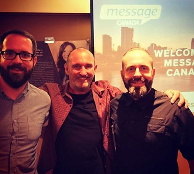 Andy Hawthorne (centre) has been with the Message since the beginning. Sam Ward (left) is behind the Eden projects and Dave Morgan will run Eden Whalley. 