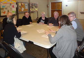Catholics and Lutherans enjoying the chance to get to know each other at Good Shepherd Lutheran Church.