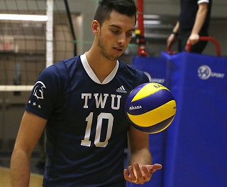 TWU volleyball star Ryan Sclater is in the running for top Canadian male university athlete.