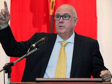 Pollster Angus Reid delivered the annual Carr Lecture at St. Mark's College. Photo by Sarah Scali.